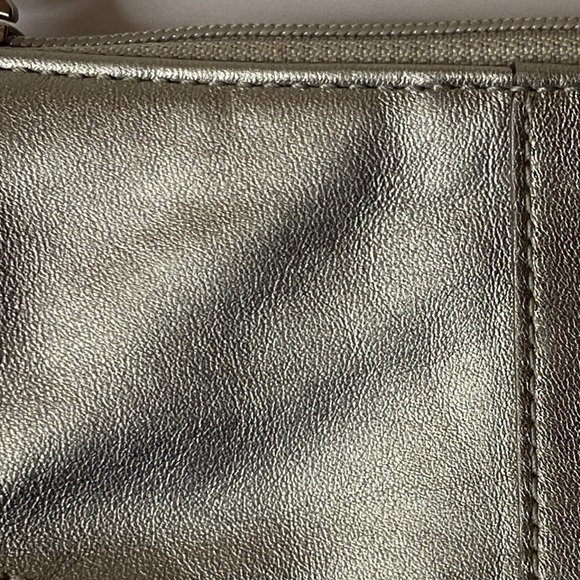 Coach Silver Wristlet with Pink Lining - Picture 6 of 8